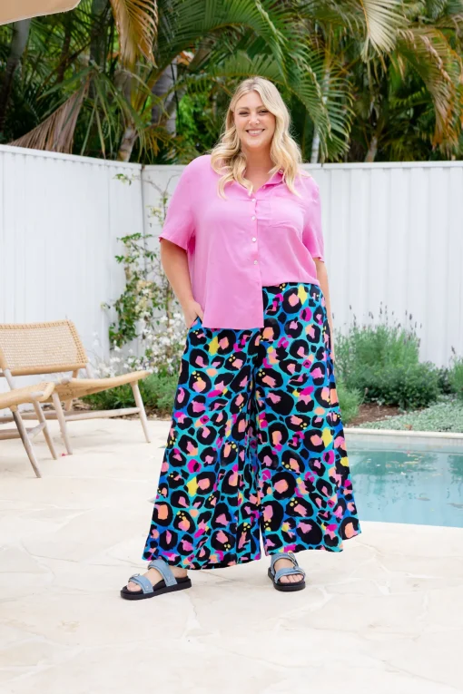 Larsa Pants in Kasey Leopard by Kasey Rainbow