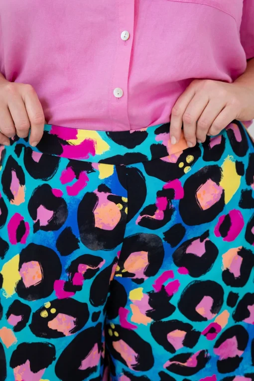 Larsa Pants in Kasey Leopard by Kasey Rainbow