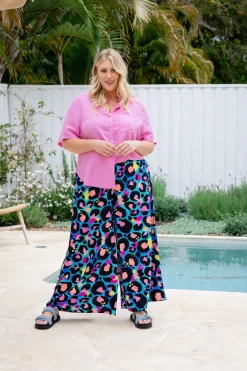 Larsa Pants in Kasey Leopard by Kasey Rainbow