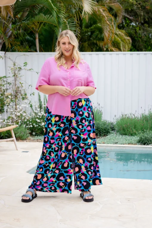 Larsa Pants in Kasey Leopard by Kasey Rainbow