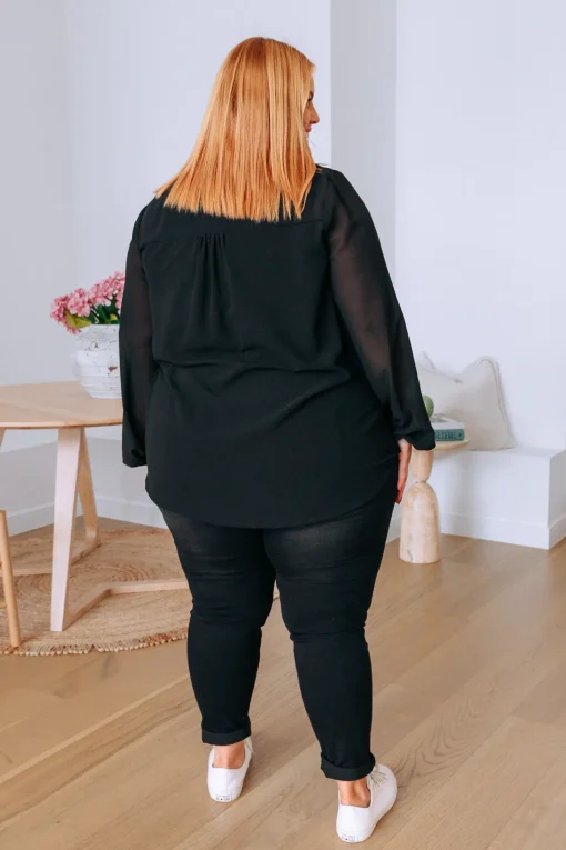 Layla Long Sleeved Top in Black