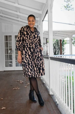London Geometric Midi Dress