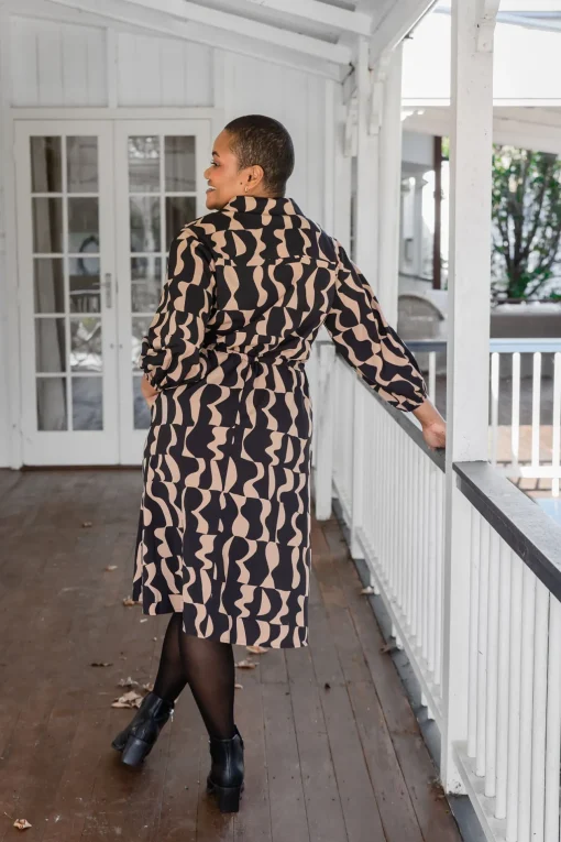 London Geometric Midi Dress