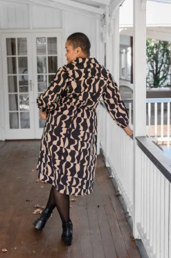 London Geometric Midi Dress