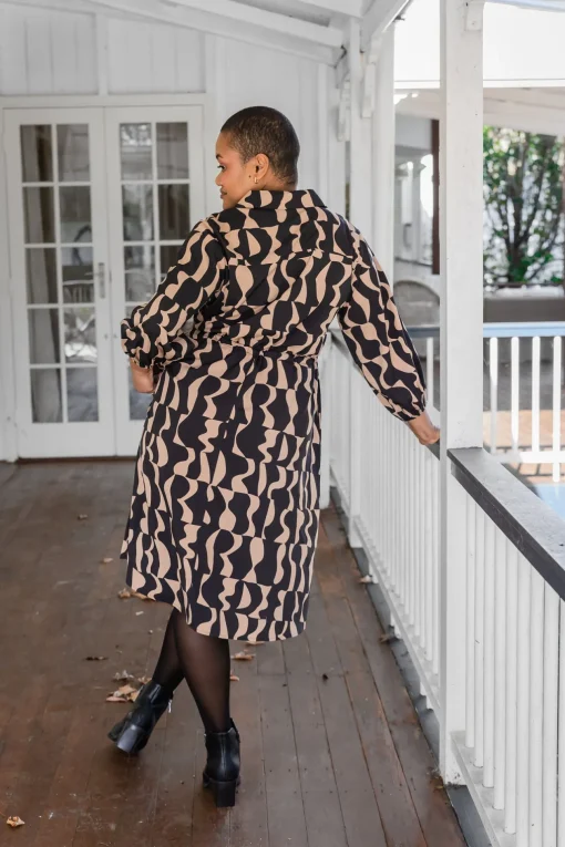 London Geometric Midi Dress