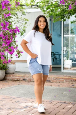 Macey Hi-Low T-Shirt in White