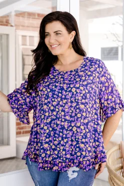 Magnolia Purple Leopard Print Top