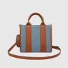 Manhattan Mini Tote Bag in Light Denim by Louenhide