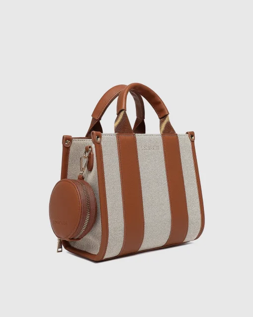 Manhattan Mini Tote Bag in Natural Canvas Tan by Louenhide