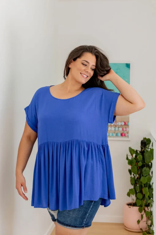 Margot Top in Cobalt