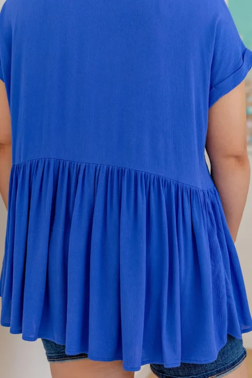 Margot Top in Cobalt