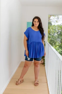 Margot Top in Cobalt