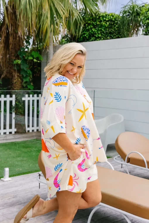 Marlo Bamboo Blend Shirt in Crabby Patty