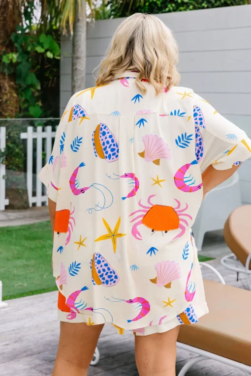 Marlo Bamboo Blend Shirt in Crabby Patty