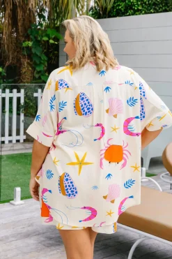 Marlo Bamboo Blend Shirt in Crabby Patty