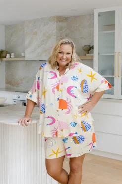 Marlo Bamboo Blend Shirt in Crabby Patty