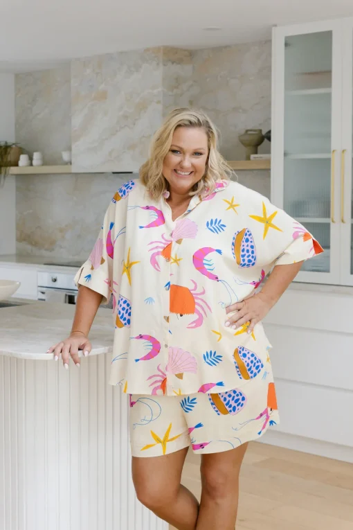 Marlo Bamboo Blend Shirt in Crabby Patty