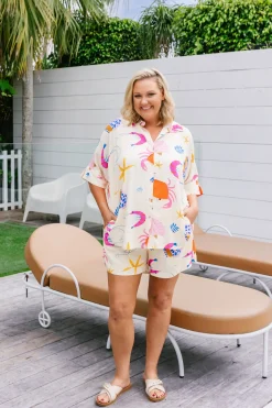 Marlo Bamboo Blend Shirt in Crabby Patty