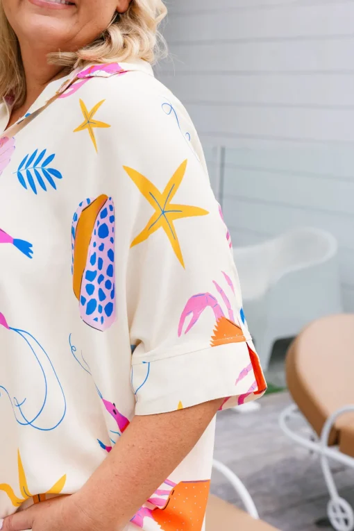 Marlo Bamboo Blend Shirt in Crabby Patty