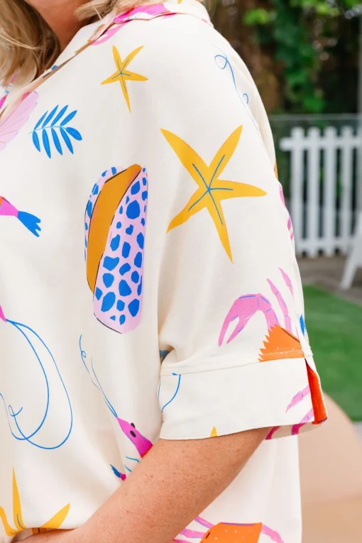 Marlo Bamboo Blend Shirt in Crabby Patty