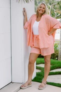 Marlo Shirt in Orange Sahara