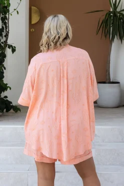 Marlo Shirt in Orange Sahara
