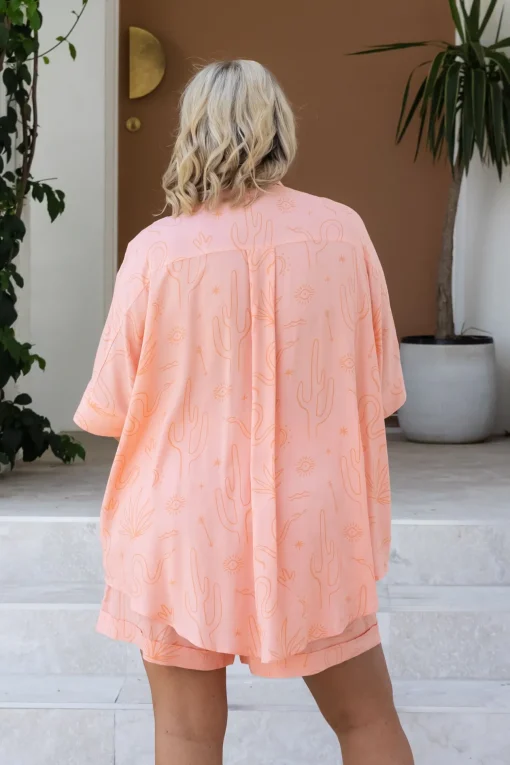 Marlo Shirt in Orange Sahara