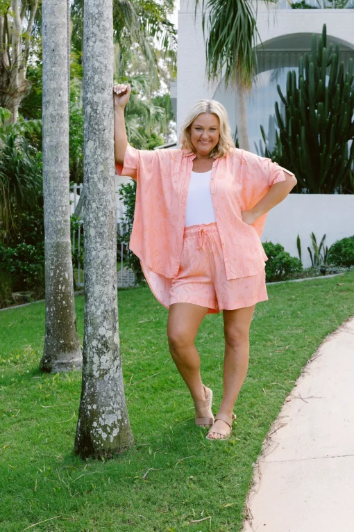Marlo Shirt in Orange Sahara
