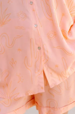 Marlo Shirt in Orange Sahara
