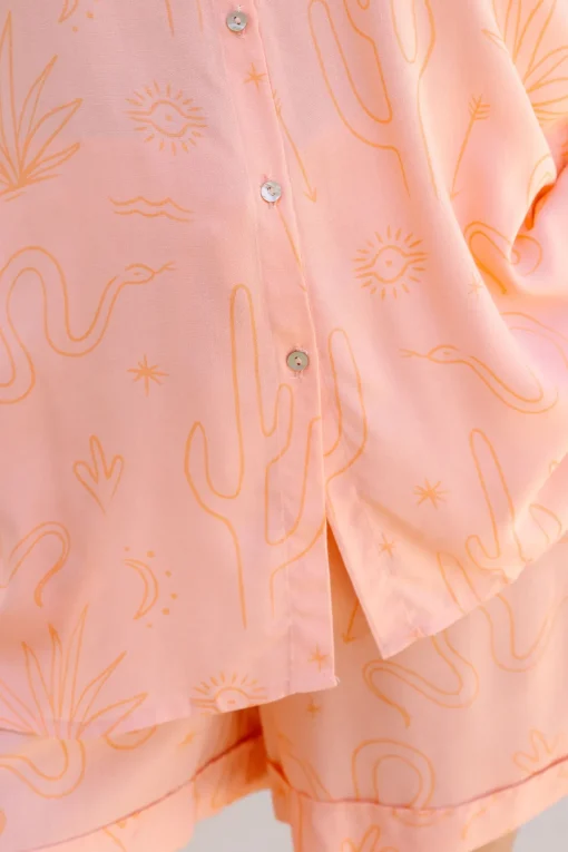 Marlo Shirt in Orange Sahara