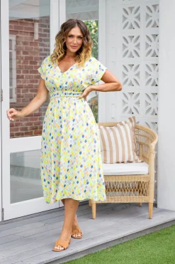 Millie Midi Dress in Diced