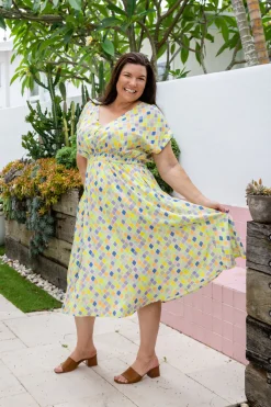 Millie Midi Dress in Diced