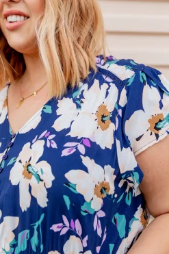 Milly Navy Floral Maxi Dress