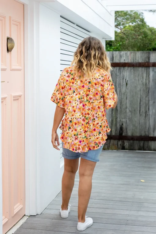 Natalie Top in Sunshine Floral