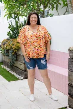 Natalie Top in Sunshine Floral