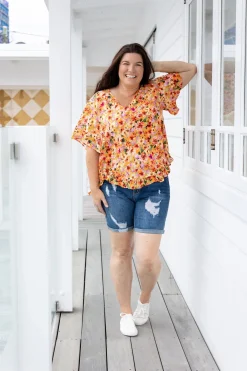 Natalie Top in Sunshine Floral