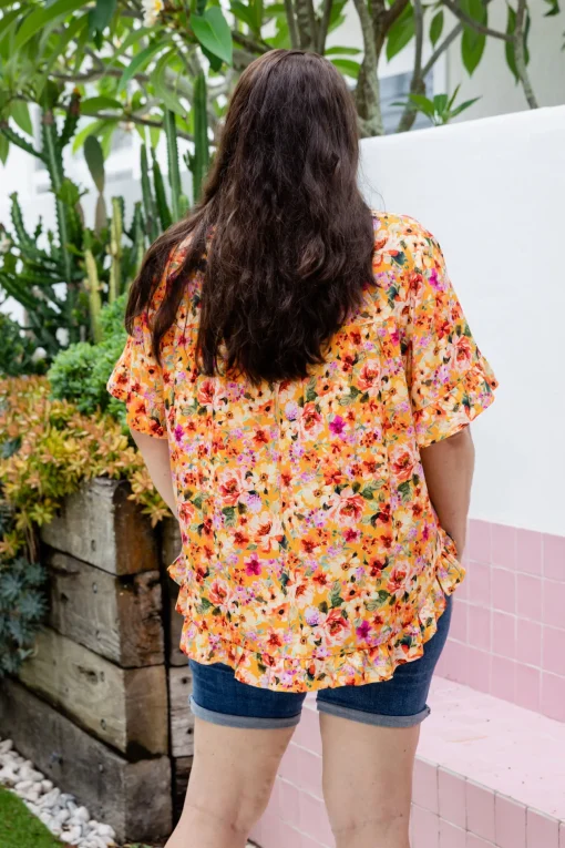 Natalie Top in Sunshine Floral