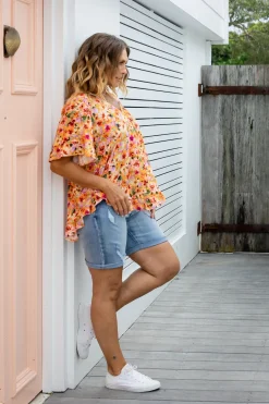 Natalie Top in Sunshine Floral
