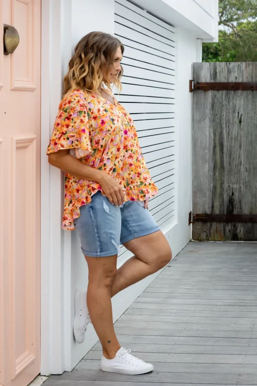 Natalie Top in Sunshine Floral