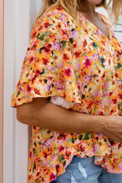 Natalie Top in Sunshine Floral