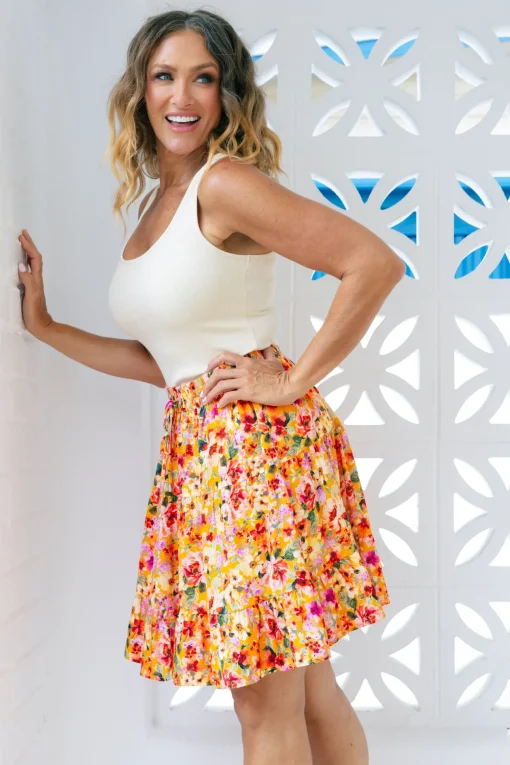 Nicole Skirt in Sunshine Floral