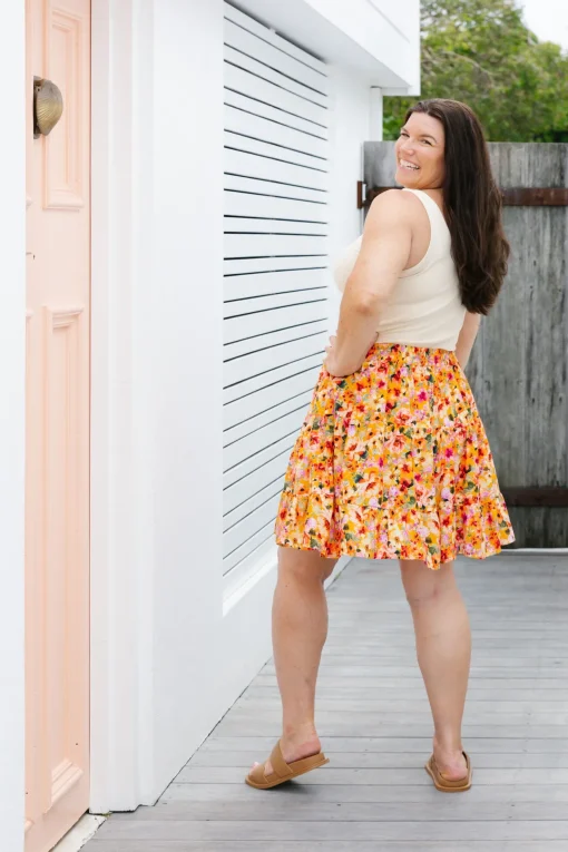 Nicole Skirt in Sunshine Floral