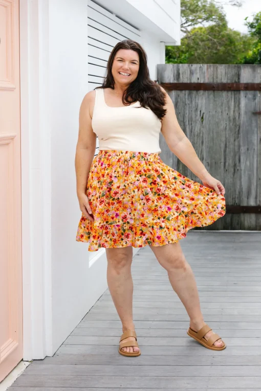 Nicole Skirt in Sunshine Floral