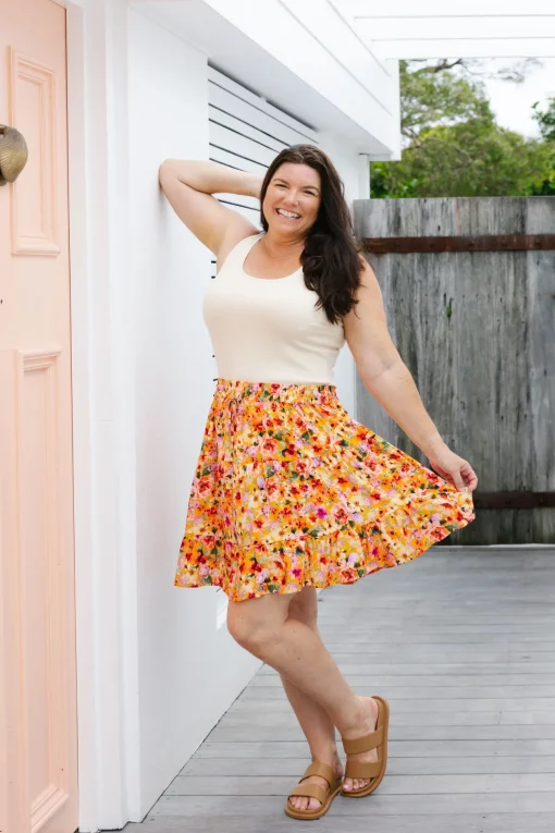 Nicole Skirt in Sunshine Floral