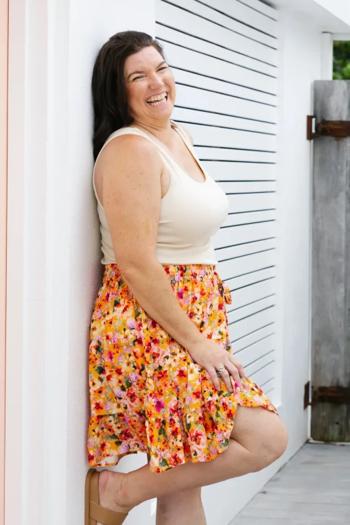 Nicole Skirt in Sunshine Floral