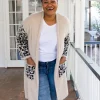 Oakland Leopard Cardigan in Beige