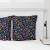 One Sleep Bright Black Pebble Euro Pillowcase by Kasey Rainbow