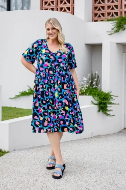 Peak Dress in Kasey Leopard by Kasey Rainbow