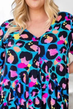 Peak Dress in Kasey Leopard by Kasey Rainbow
