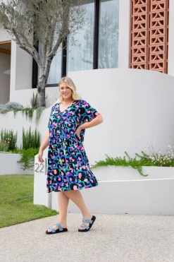 Peak Dress in Kasey Leopard by Kasey Rainbow